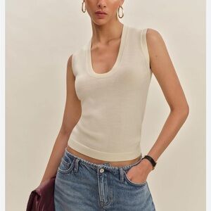 Reformation Cream Tank Top